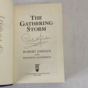 The Gathering Storm By Robert Jordan Auto Pen Signed 1st Edition Hardcover No DJ